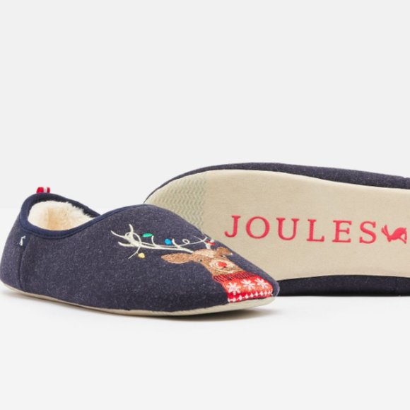 Joules Shoes Joules Slippet Character Reindeer Slippers Mens Large